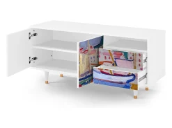 Hot Mueble de TV - 125х56х41 cm - T7 - The Port of Collioure , Branco Bege