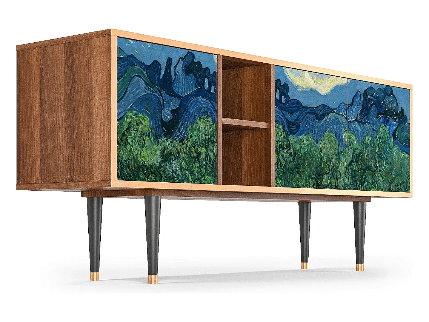 Móvel De Tv* Mueble de TV - 150х69х41 cm - T5 - The Oil Trees, Nogueira Castanho