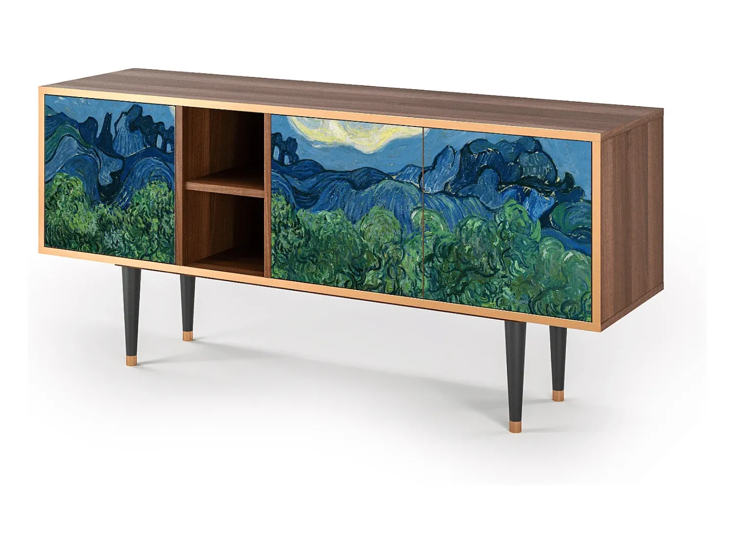 Móvel De Tv* Mueble de TV - 150х69х41 cm - T5 - The Oil Trees, Nogueira Castanho