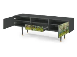 Discount Mueble de TV - 170х59х41 cm - T6 - The Branco Orchard, Antracite Cinza antracite