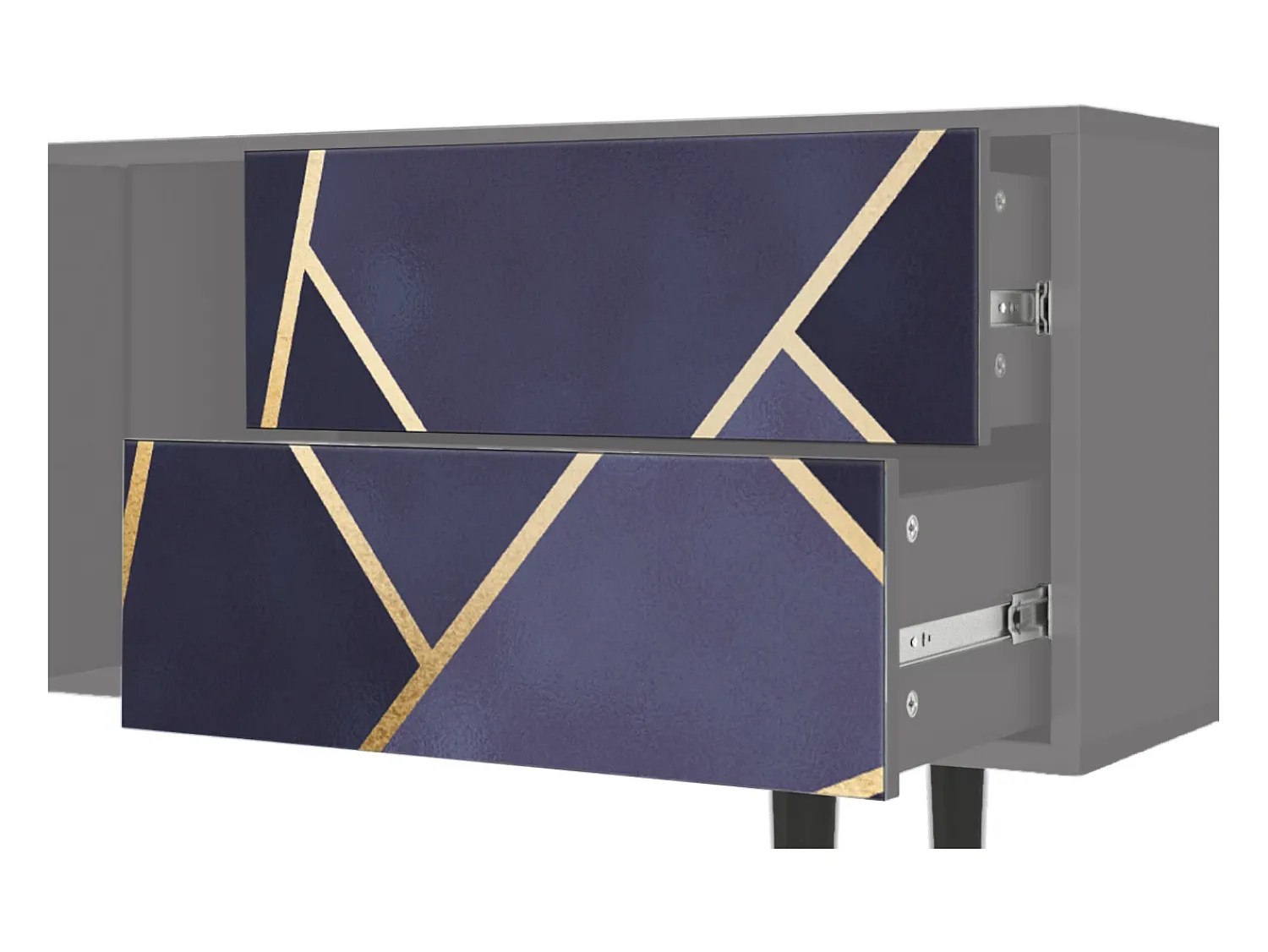 Mueble de TV - 170х69х48 cm - T1 - The Amethyst, Cinza^ Móvel De Tv