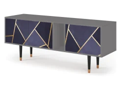Mueble de TV - 170х69х48 cm - T1 - The Amethyst, Cinza^ Móvel De Tv
