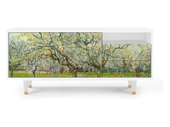 Móvel De Tv| Mueble de TV - 125х56х41 cm - T7 - The Branco Orchard, Branco Bege