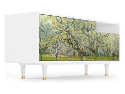 Móvel De Tv| Mueble de TV - 125х56х41 cm - T7 - The Branco Orchard, Branco Bege
