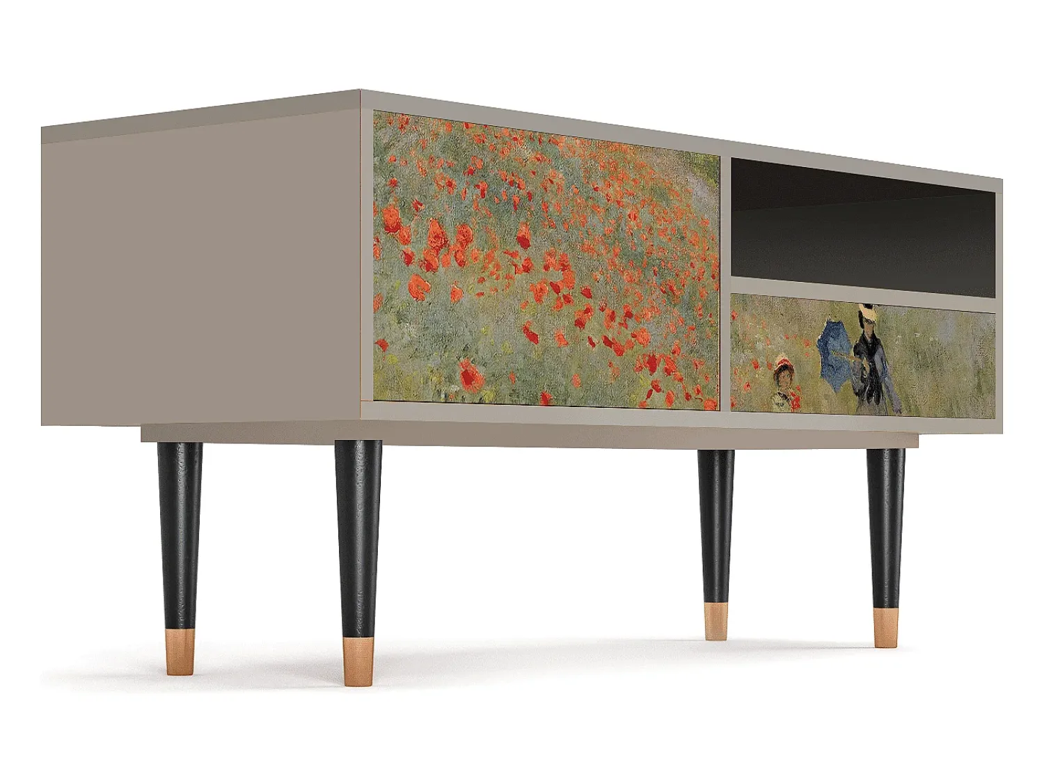 Mueble de TV - 115х59х48 cm - T3 - The Poppy Field , Areia^ Móvel De Tv