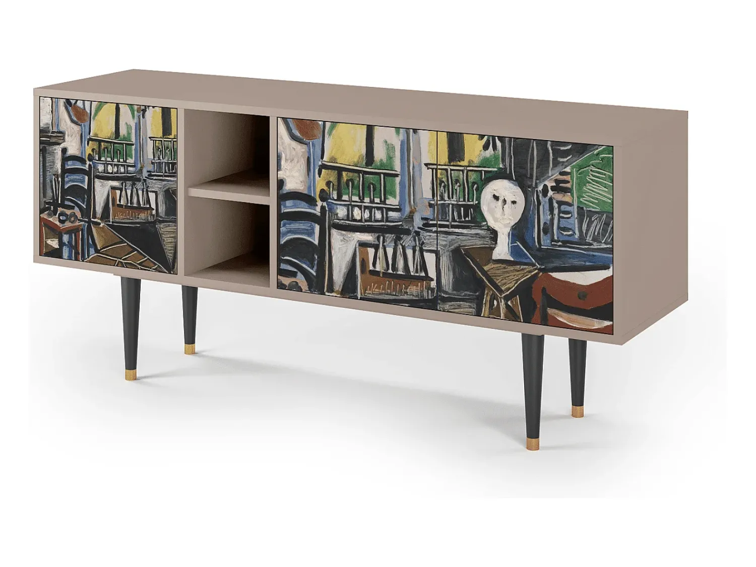 Clearance Mueble de TV - 150х69х41 cm - T5 - The Studio , Latte Bege