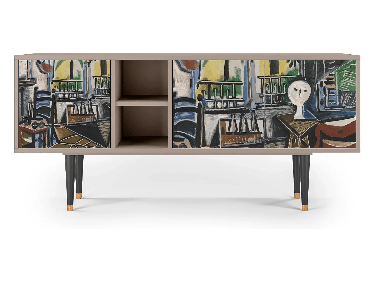 Clearance Mueble de TV - 150х69х41 cm - T5 - The Studio , Latte Bege