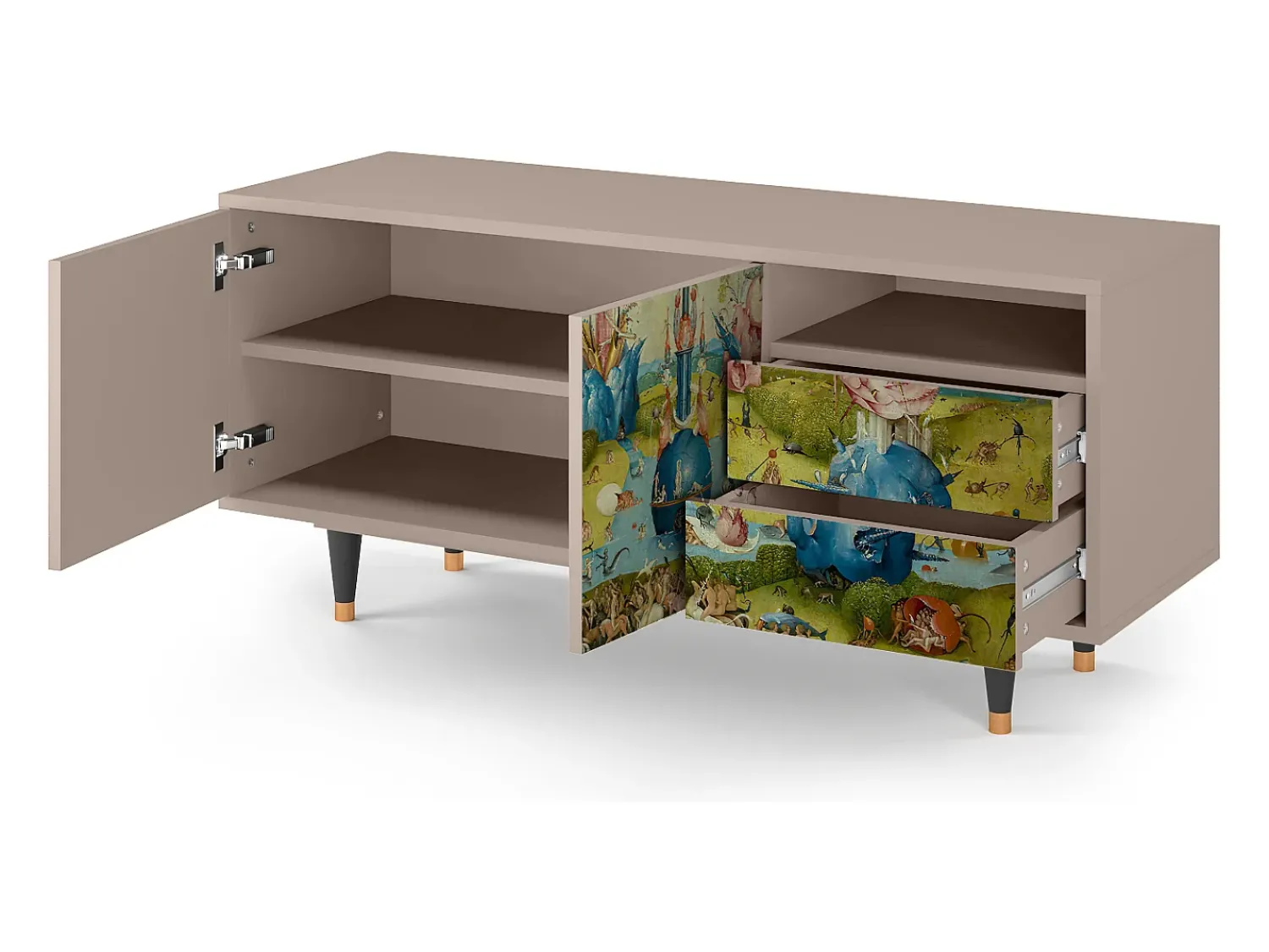 Móvel De Tv| Mueble de TV - 125х56х41 cm - T7 - The Garden 2 by Bosch, Latte Bege