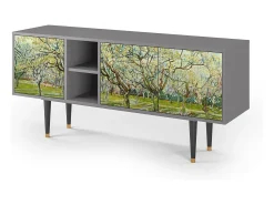 Mueble de TV - 150х69х41 cm - T5 - The Branco Orchard, Cinza^ Móvel De Tv