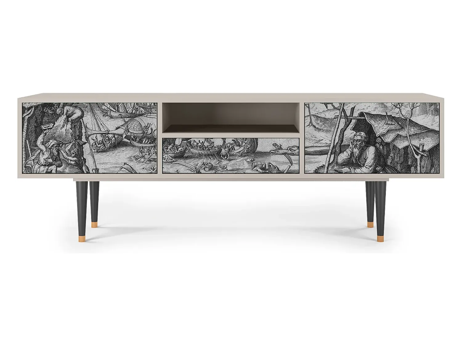 Móvel De Tv* Mueble de TV - 170х59х41 cm - T6 - The Temptation, Areia Bege