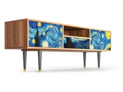 Móvel De Tv| Mueble de TV - 170х59х41 cm - T6 - The Starry Night , Nogueira Castanho