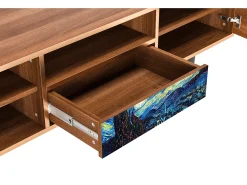 Móvel De Tv| Mueble de TV - 170х59х41 cm - T6 - The Starry Night , Nogueira Castanho