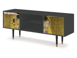 Hot Mueble de TV - 170х69х48 cm - T2 - The Kiss by Klimt , Antracite Cinza antracite