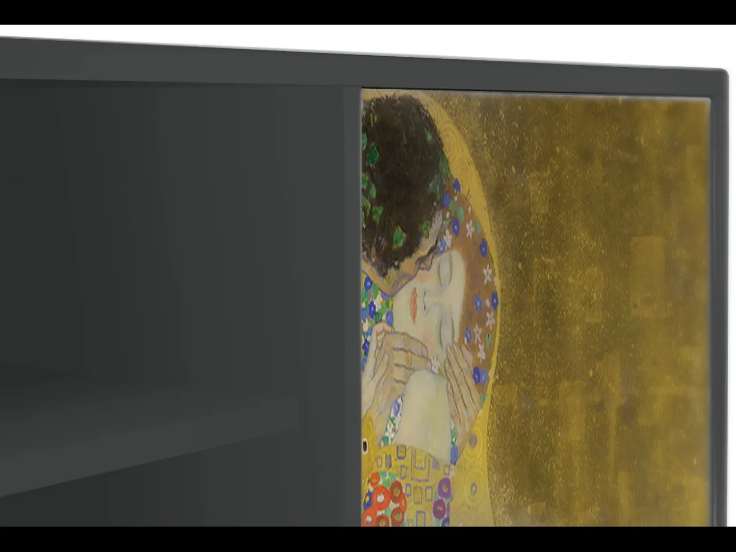 Hot Mueble de TV - 170х69х48 cm - T2 - The Kiss by Klimt , Antracite Cinza antracite