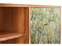 Móvel De Tv* Mueble de TV - 170х69х48 cm - T2 - The Branco Orchard, Nogueira Castanho