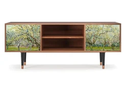Móvel De Tv* Mueble de TV - 170х69х48 cm - T2 - The Branco Orchard, Nogueira Castanho