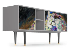 Clearance Mueble de TV - 150х69х41 cm - T5 - The Maiden by Klimt, Cinza Cinzento