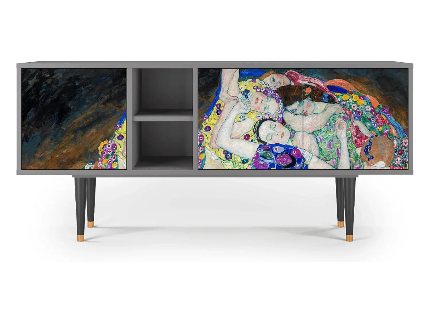Clearance Mueble de TV - 150х69х41 cm - T5 - The Maiden by Klimt, Cinza Cinzento
