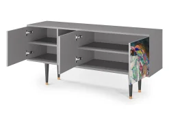 Clearance Mueble de TV - 150х69х41 cm - T5 - The Maiden by Klimt, Cinza Cinzento