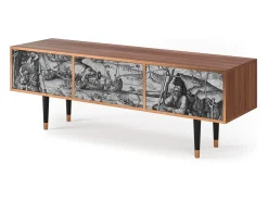 Móvel De Tv| Mueble de TV - 170х59х48 cm - T4 - The Temptation, Nogueira Castanho