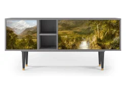 Móvel De Tv* Mueble de TV - 150х69х41 cm - T5 - The Heart of the Andes , Cinza Cinzento