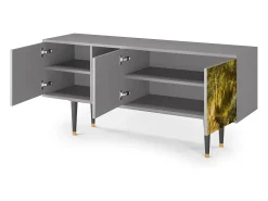 Móvel De Tv* Mueble de TV - 150х69х41 cm - T5 - The Heart of the Andes , Cinza Cinzento