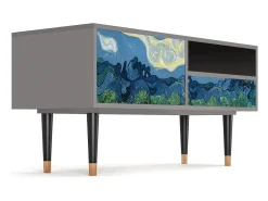 Móvel De Tv* Mueble de TV - 115х59х48 cm - T3 - The Oil Trees, Cinza Cinzento