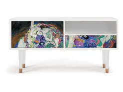 Móvel De Tv* Mueble de TV - 115х59х48 cm - T3 - The Maiden by Klimt, Branco Bege