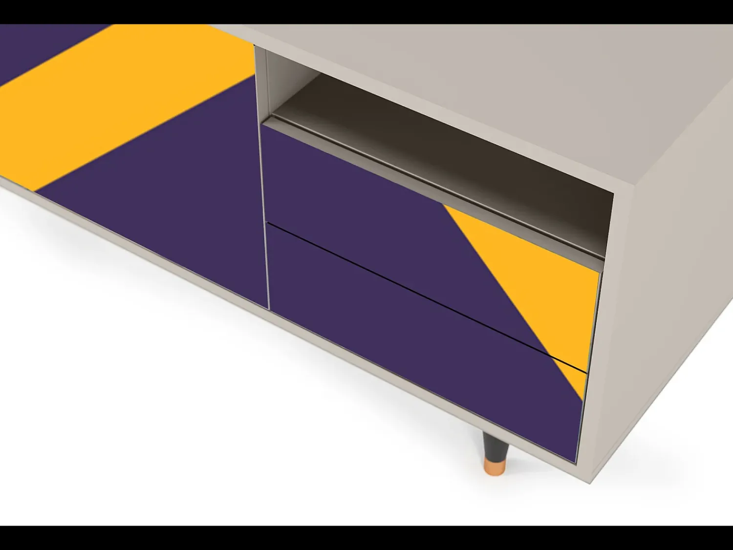 Móvel De Tv* Mueble de TV - 125х56х41 cm - T7 - The Brightest Way, Areia Bege