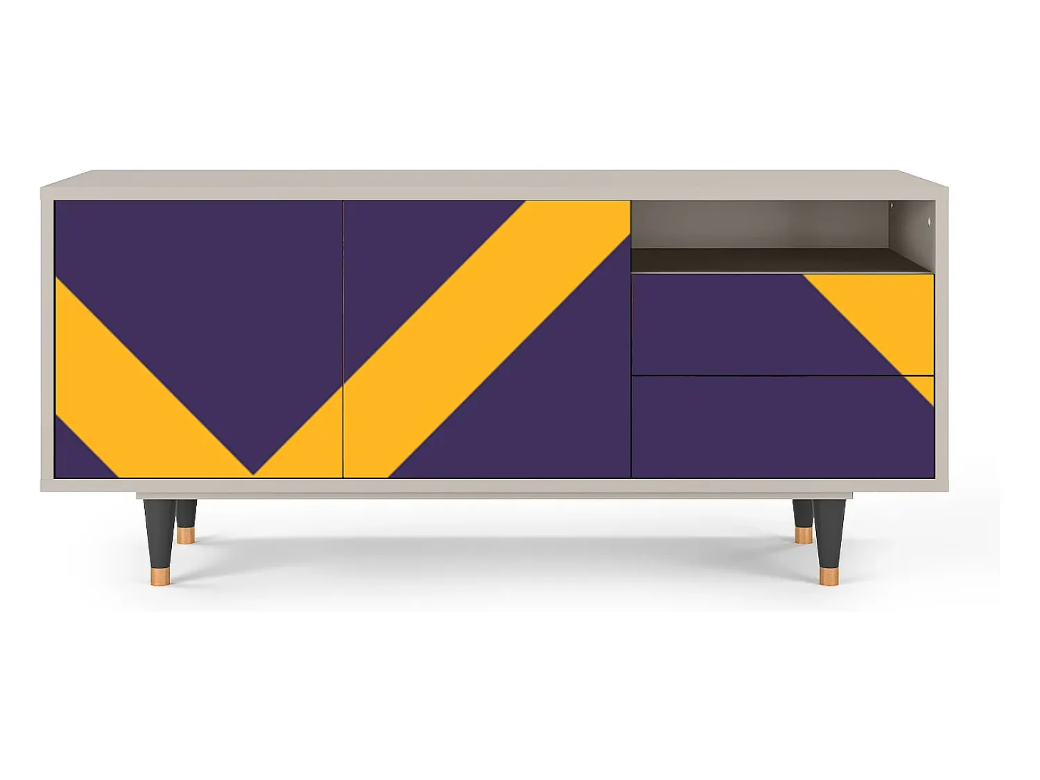 Móvel De Tv* Mueble de TV - 125х56х41 cm - T7 - The Brightest Way, Areia Bege