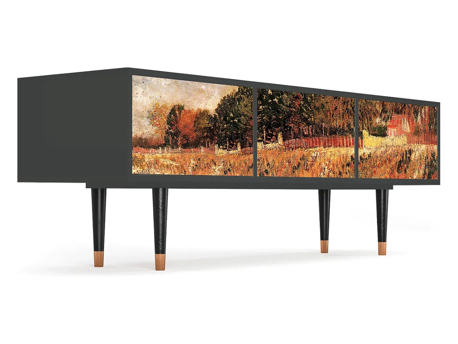 Móvel De Tv* Mueble de TV - 170х59х48 cm - T4 - The Banks, Antracite Cinza antracite