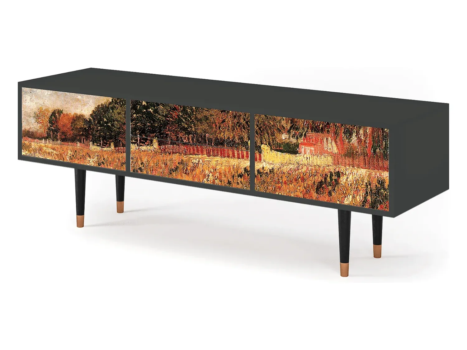 Móvel De Tv* Mueble de TV - 170х59х48 cm - T4 - The Banks, Antracite Cinza antracite