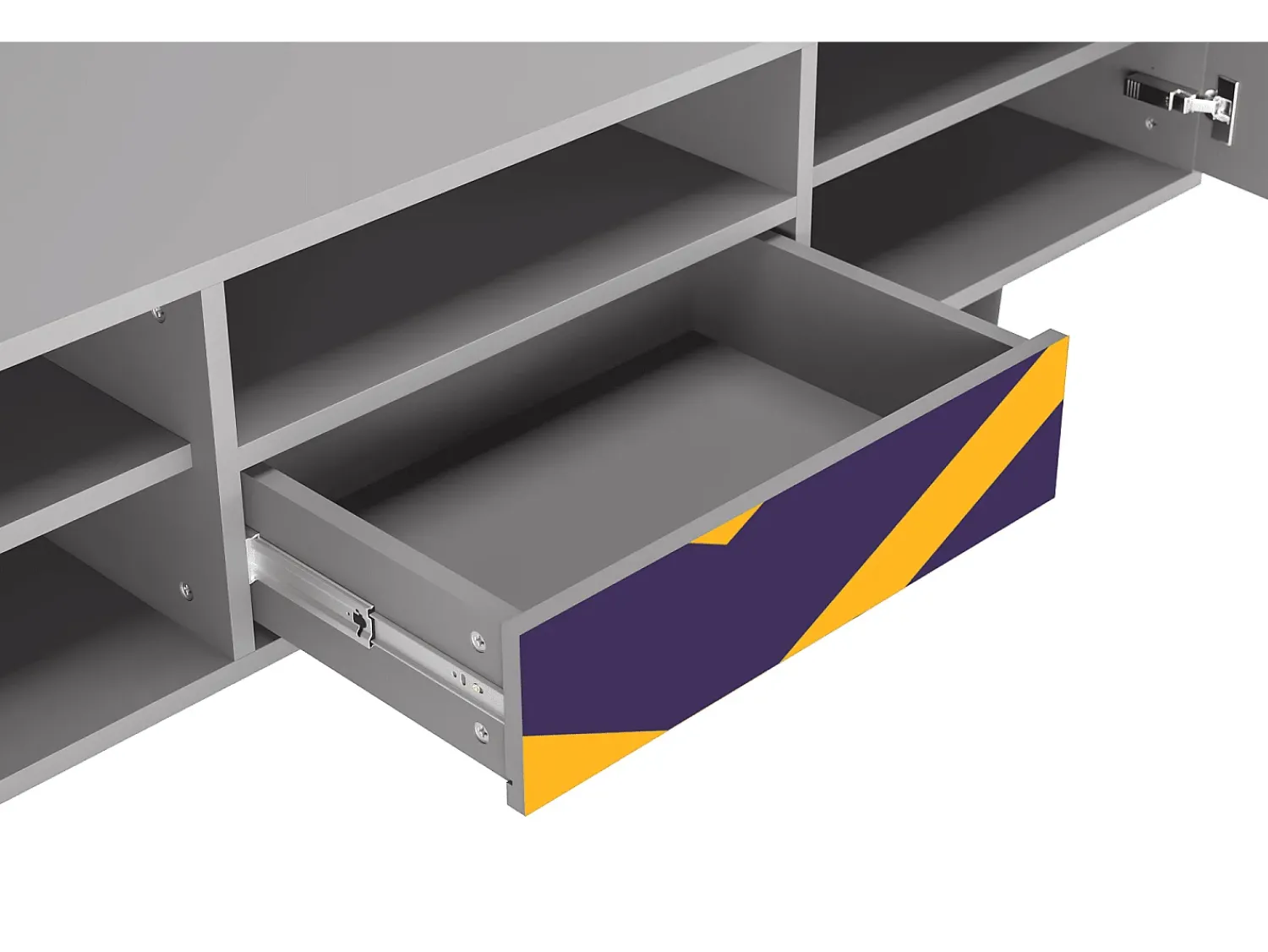 Móvel De Tv* Mueble de TV - 170х59х41 cm - T6 - The Brightest Way, Cinza Cinzento