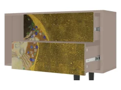 Móvel De Tv| Mueble de TV - 170х69х48 cm - T1 - The Kiss by Klimt , Latte Bege