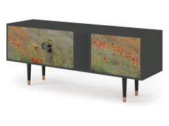 Mueble de TV - 170х69х48 cm - T1 - The Poppy Field , Antracite Cinza antracite