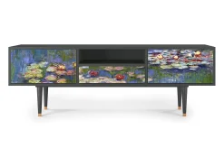 Móvel De Tv| Mueble de TV - 170х59х41 cm - T6 - The water lily pond , Antracite Cinza antracite