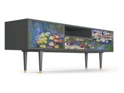 Móvel De Tv| Mueble de TV - 170х59х41 cm - T6 - The water lily pond , Antracite Cinza antracite