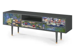 Móvel De Tv| Mueble de TV - 170х59х41 cm - T6 - The water lily pond , Antracite Cinza antracite