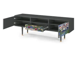 Móvel De Tv| Mueble de TV - 170х59х41 cm - T6 - The water lily pond , Antracite Cinza antracite