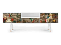Mueble de TV - 170х59х41 cm - T6 - The Younger - Spring, Branco^ Móvel De Tv