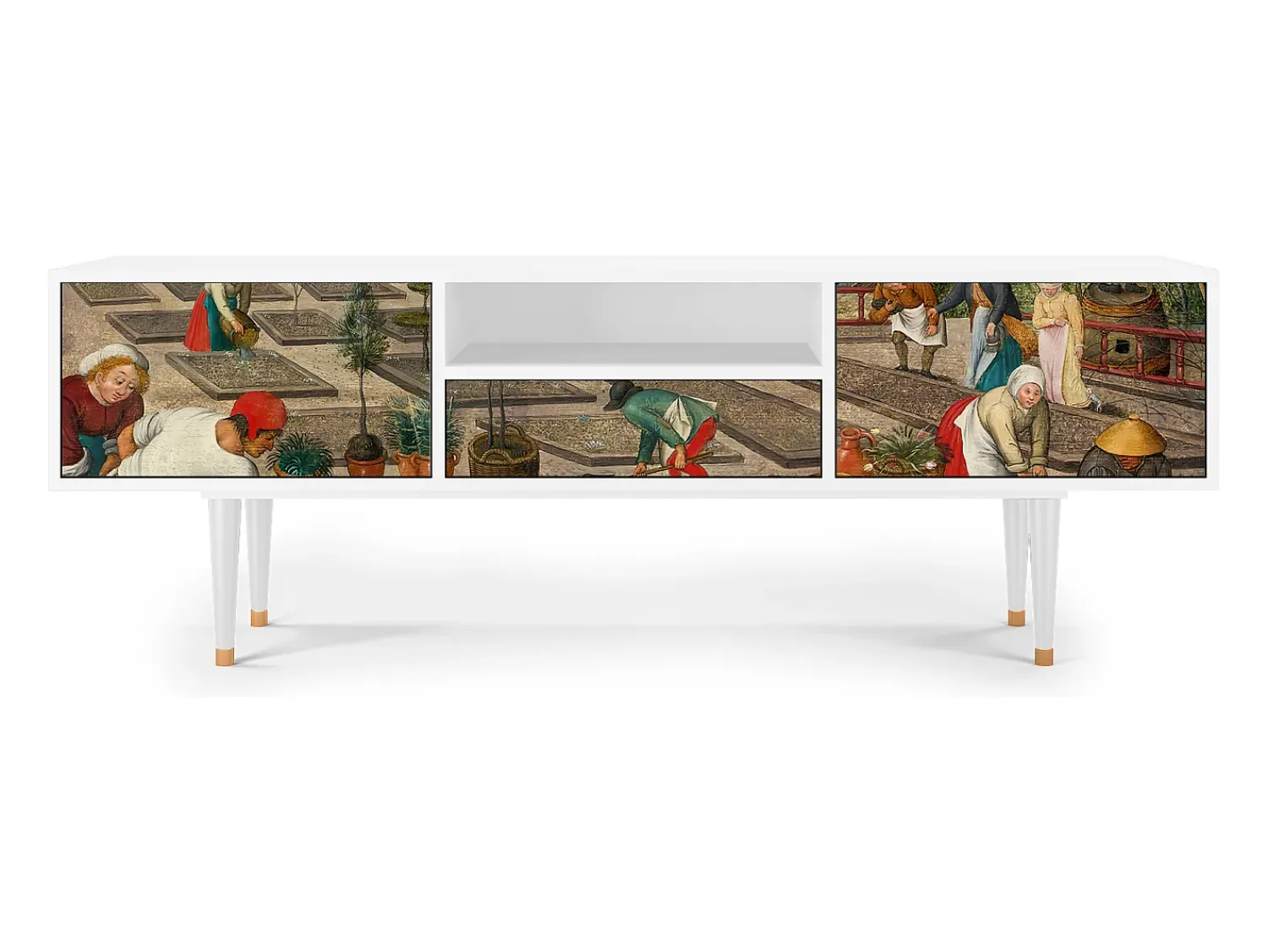 Mueble de TV - 170х59х41 cm - T6 - The Younger - Spring, Branco^ Móvel De Tv