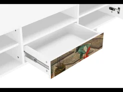 Mueble de TV - 170х59х41 cm - T6 - The Younger - Spring, Branco^ Móvel De Tv
