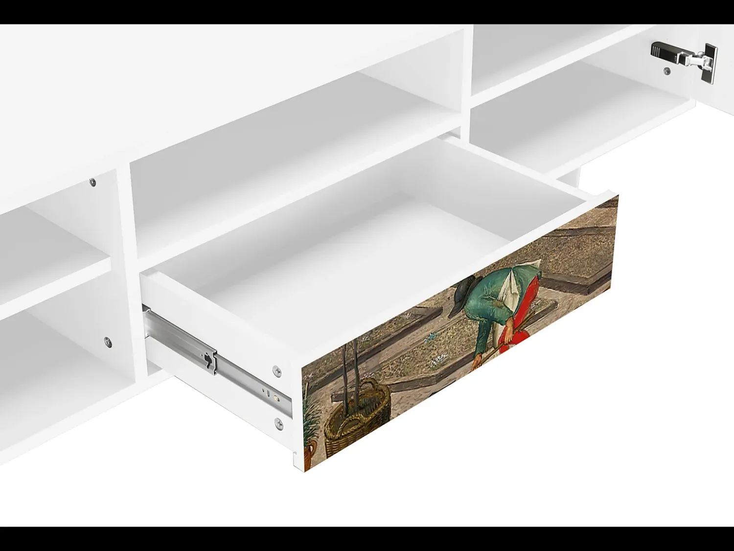 Mueble de TV - 170х59х41 cm - T6 - The Younger - Spring, Branco^ Móvel De Tv
