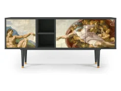 Móvel De Tv| Mueble de TV - 150х69х41 cm - T5 - The Creation of Adam, Antracite Cinza antracite