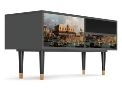 Móvel De Tv| Mueble de TV - 115х59х48 cm - T3 - The Bucintoro, Antracite Cinza antracite
