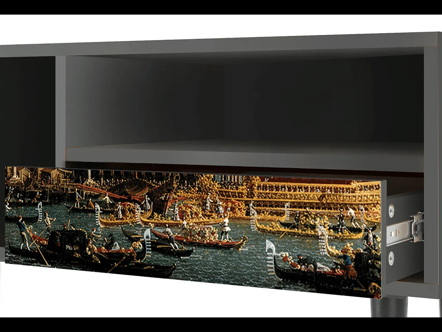 Móvel De Tv| Mueble de TV - 115х59х48 cm - T3 - The Bucintoro, Antracite Cinza antracite