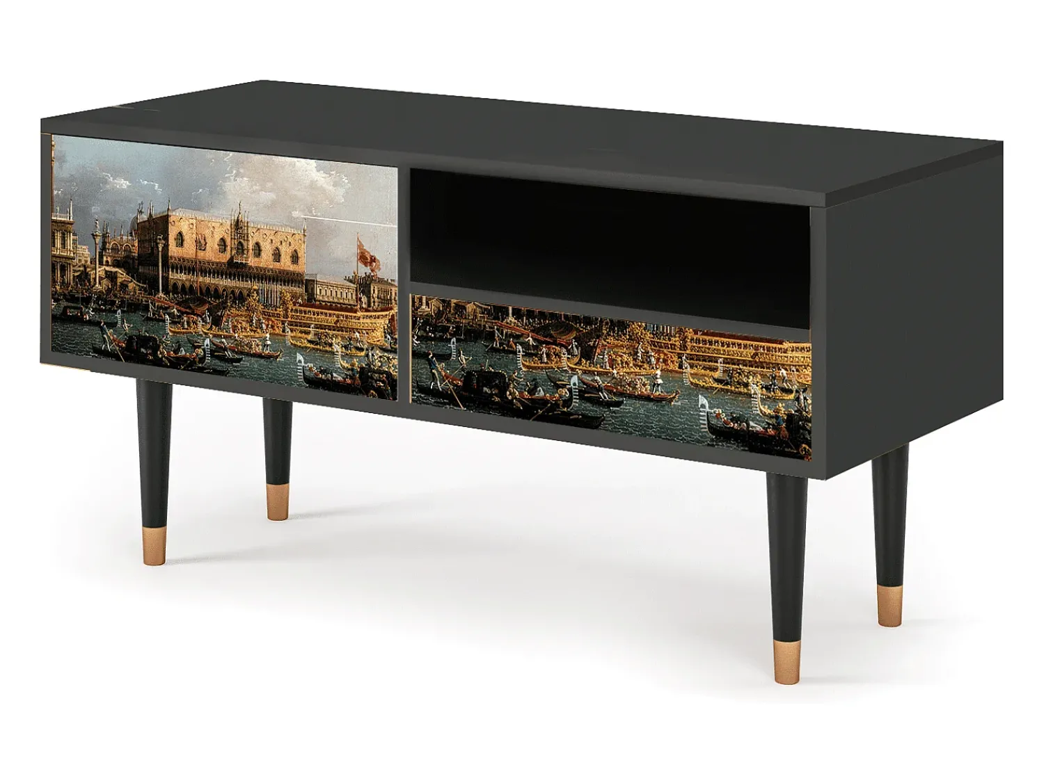Móvel De Tv| Mueble de TV - 115х59х48 cm - T3 - The Bucintoro, Antracite Cinza antracite