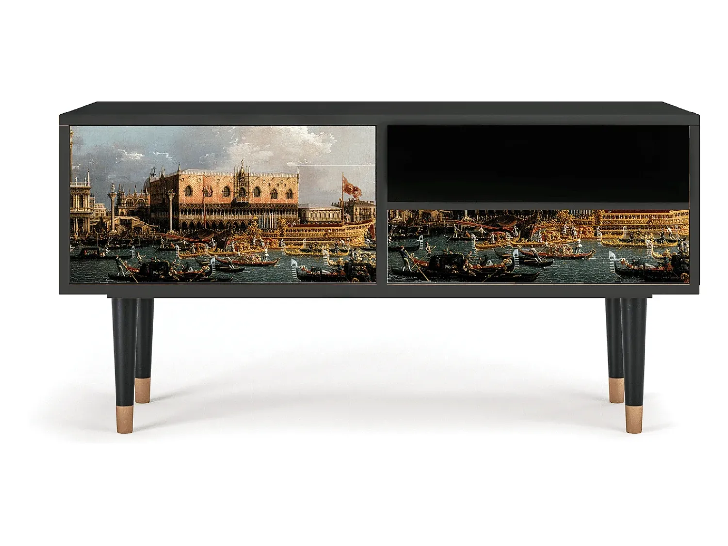 Móvel De Tv| Mueble de TV - 115х59х48 cm - T3 - The Bucintoro, Antracite Cinza antracite