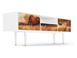 Móvel De Tv* Mueble de TV - 170х59х41 cm - T6 - The Banks, Branco Bege