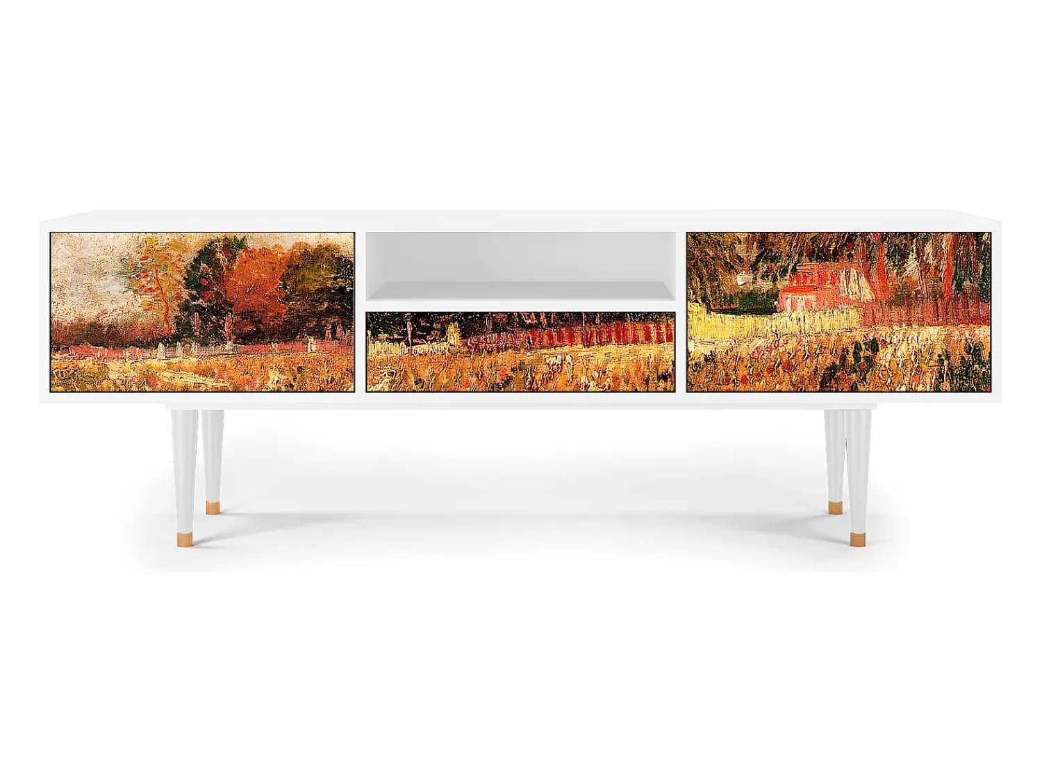 Móvel De Tv* Mueble de TV - 170х59х41 cm - T6 - The Banks, Branco Bege